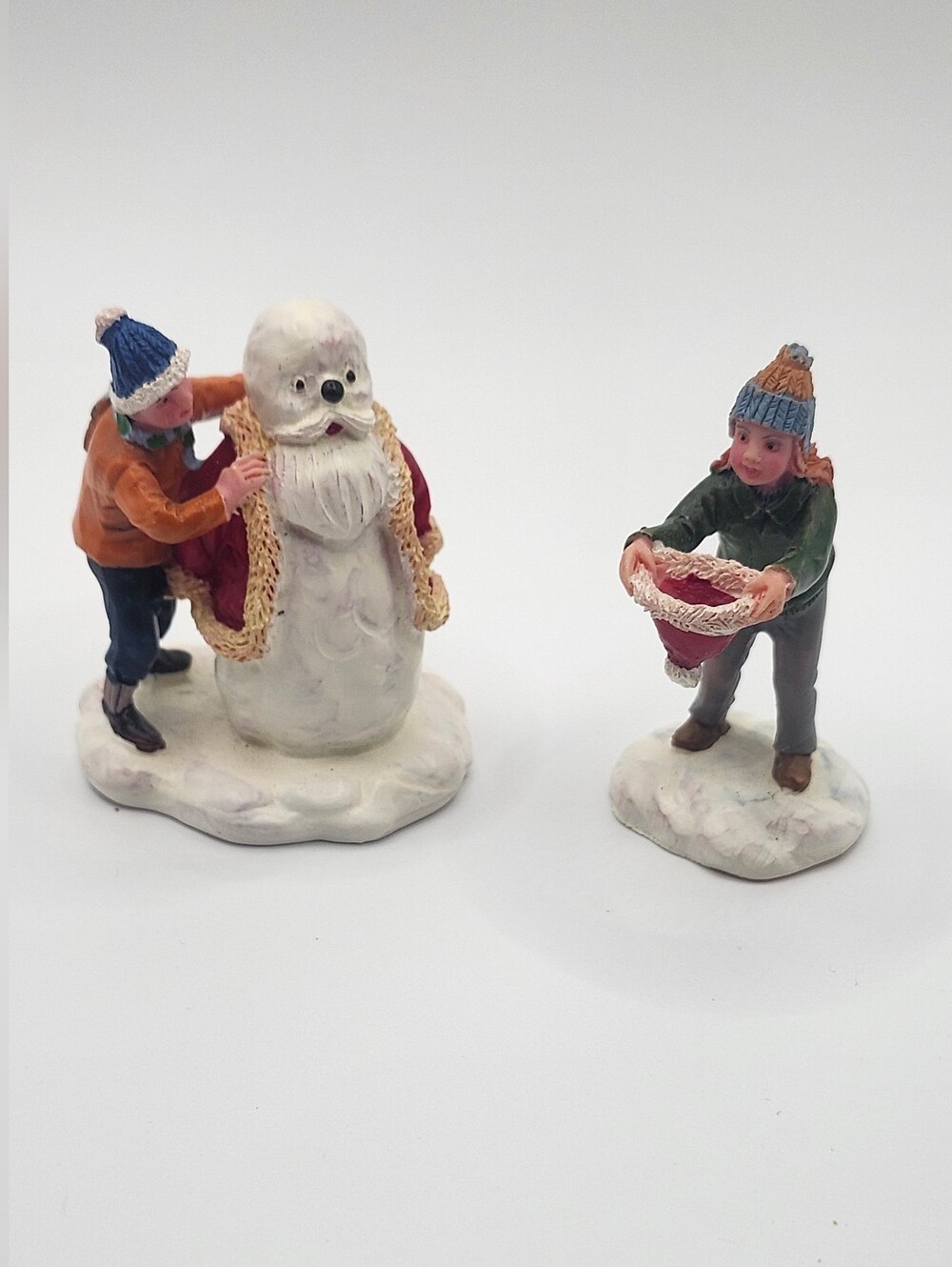Retired Lemax 2005 Our Santa Snowman Figurine Set 52115 Christmas Village Rare